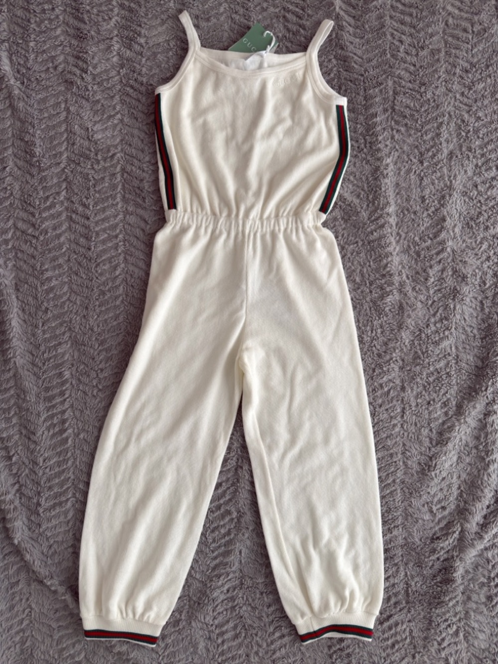 Gucci Cream Embroidered Logo Overall